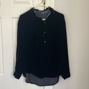 CP Shades Black Velvet Tunic with Hi-Lo Hem